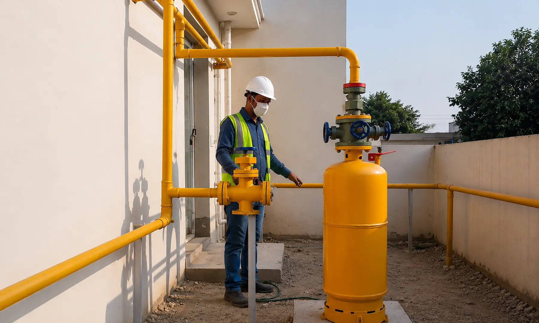 Residential LPG Pipeline Installation
